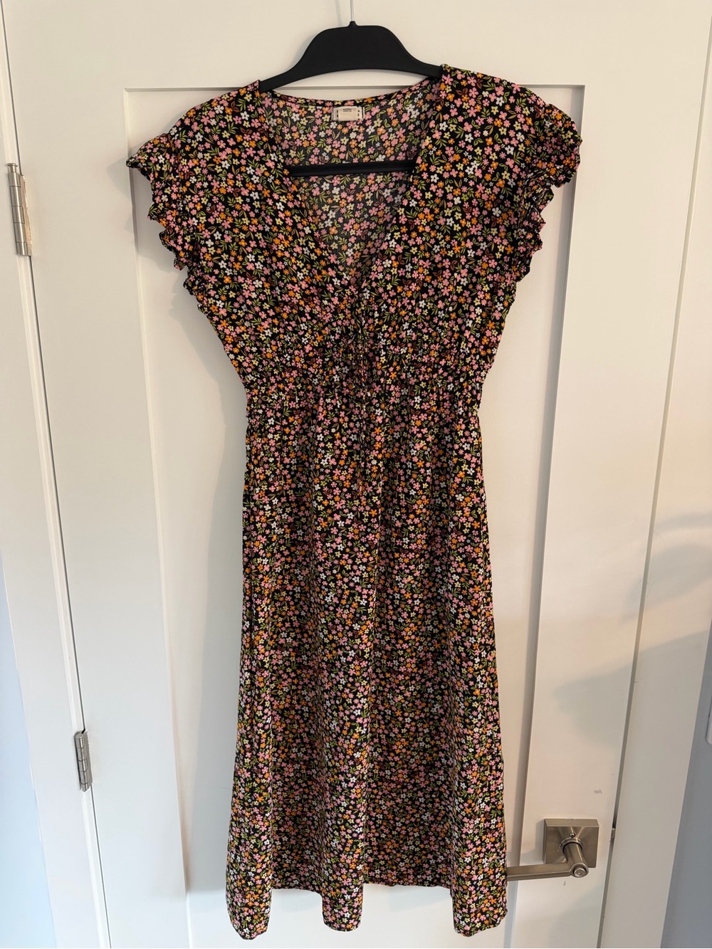 Billa Bong Women's Black Floral Midi Dress